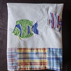 Pottery Barn Kids Valance Bermuda Fish Curtain Rod Pocket Nautical Madras 1pc